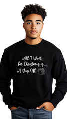 Crewneck Unisex Sweatshirt - 'All I want for Christmas is a day off!'