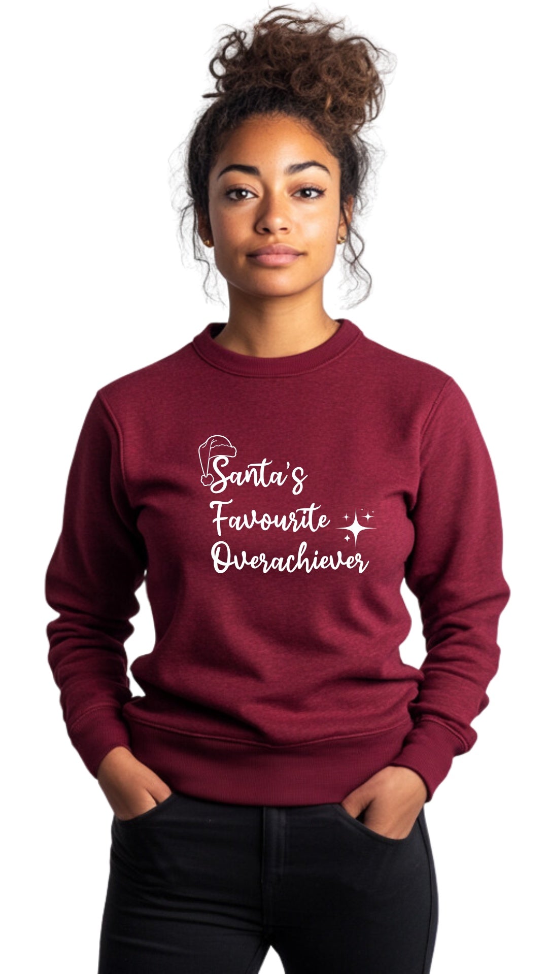 Crewneck Unisex Sweatshirt - 'Santa's favorite overachiever!'