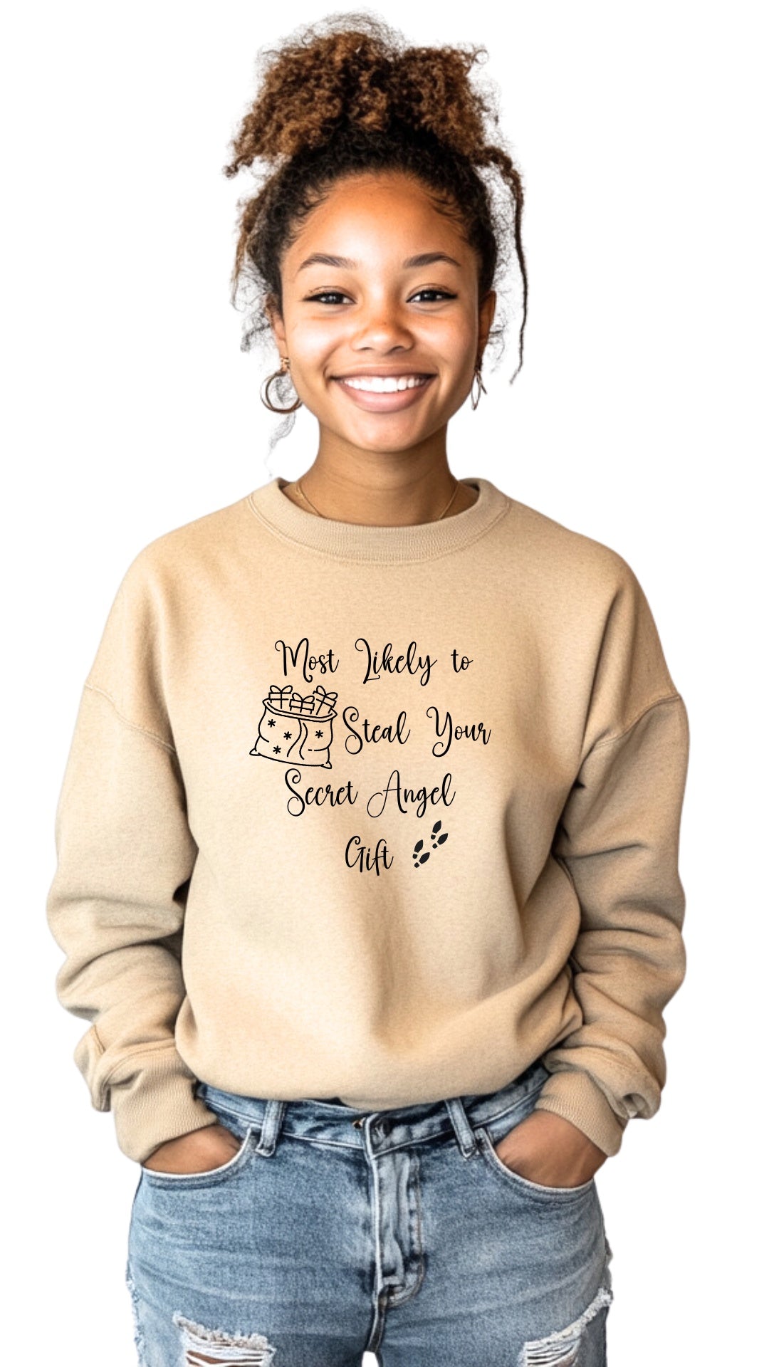 Crewneck Unisex Sweatshirt - 'Steal your secret Angel gift'